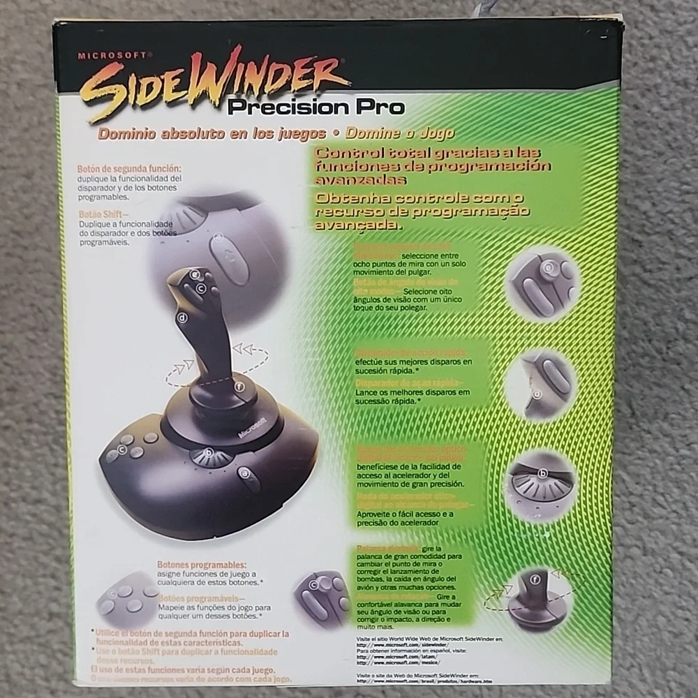 Microsoft SideWinder Precision Pro Gaming Joystick With Game Pad